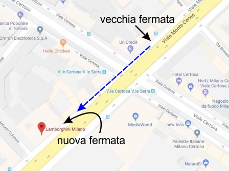 Nuova fermata Certosa