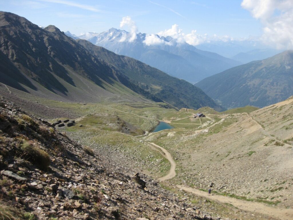 Veduta panoramica verso il rifugio Buozzi